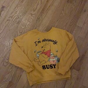 Disney Mustard Sweatshirt with Black Lettering
